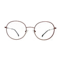 Copper round glasses N099 in thin metal, front view