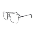 Dark grey metal frame glasses N087, side view
