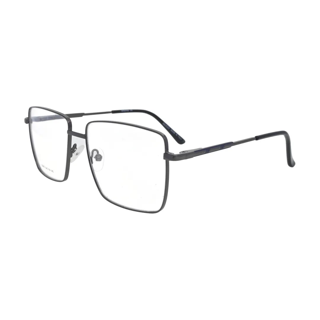 Dark grey metal frame glasses N087, side view