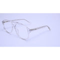 Bold and clear with a modern oversized look, this transparent frame makes a confident statement.