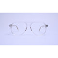 Bold and clear with a modern oversized look, this transparent frame makes a confident statement.