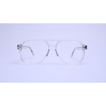 Bold and clear with a modern oversized look, this transparent frame makes a confident statement.