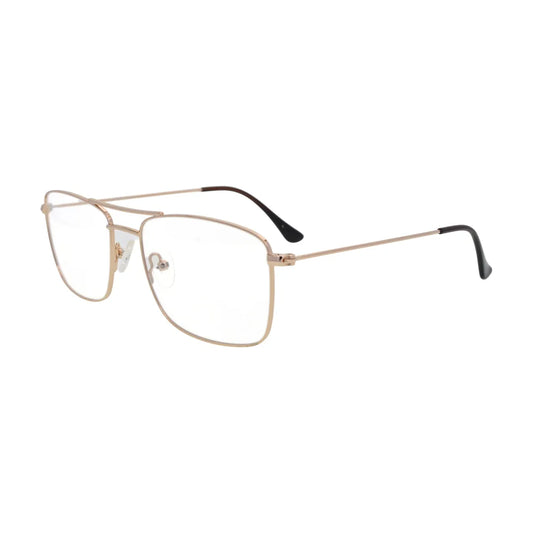 Gold double bridge glasses N102, side view