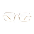 Light gold rectangle glasses N088 with rounded corners, front view