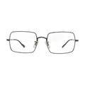 Grey rectangular eyeglasses N090 in gunmetal metal, front view