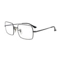 Grey rectangular eyeglasses N090, side view