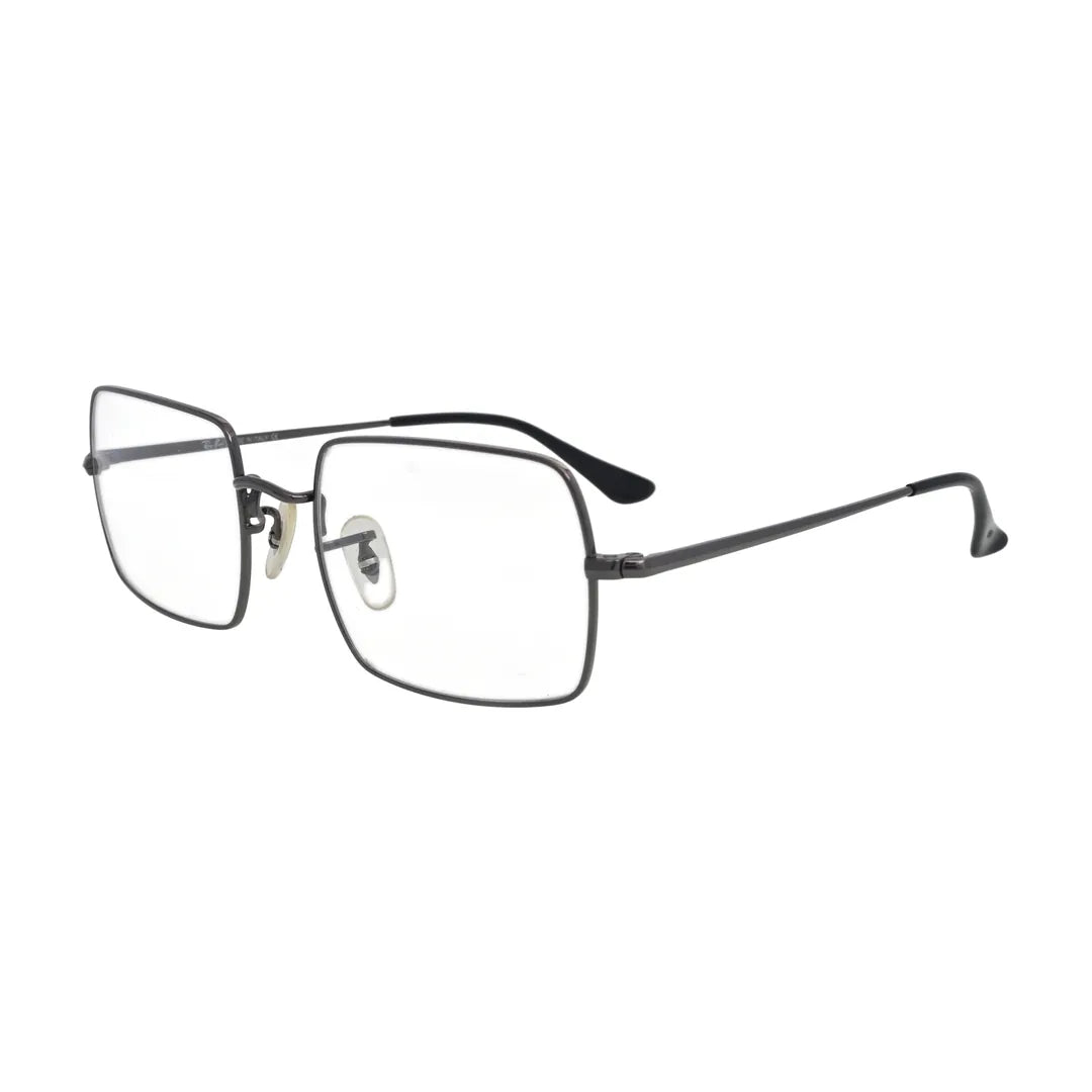 Grey rectangular eyeglasses N090, side view