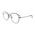 Grey round metal glasses N098, side view