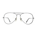 Gunmetal aviator glasses N093, grey pilot frame, front view
