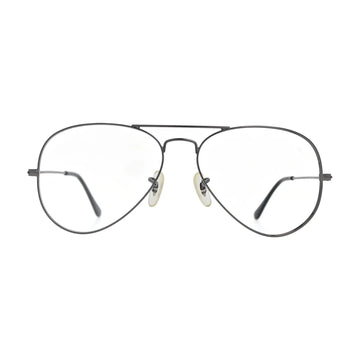 Gunmetal aviator glasses N093, grey pilot frame, front view