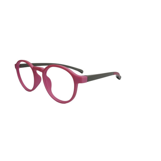 Optica Flexible Pink & Grey Kids Eyeglasses