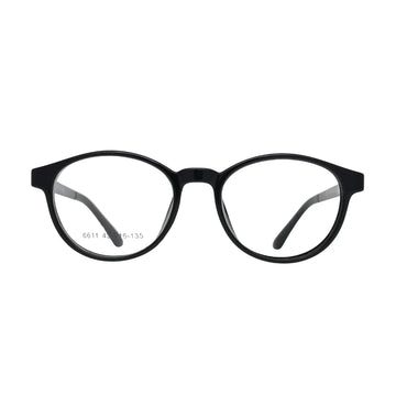 Kids Black Eyeglasses Frame Lightweight Round Comfortable Fit