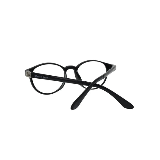 Kids Black Eyeglasses Frame Lightweight Round Comfortable Fit