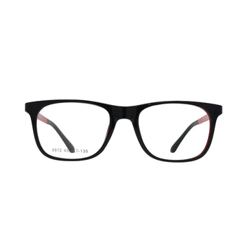 Kids Black Red Eyeglasses Frame Rectangle Lightweight Durable Fit