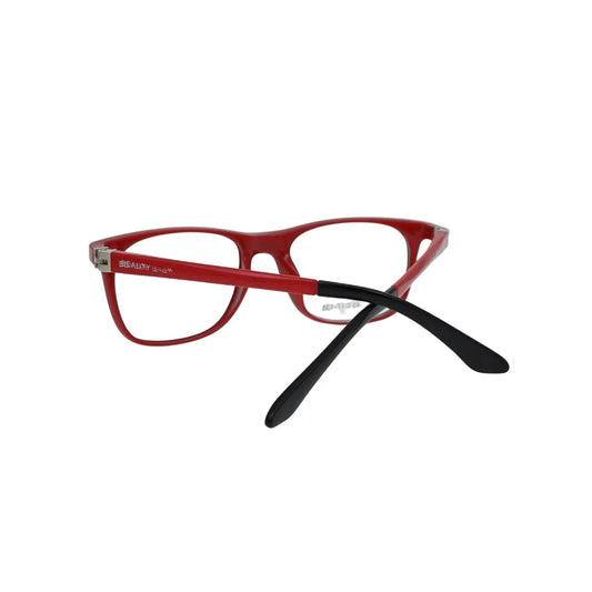 Kids Black Red Eyeglasses Frame Rectangle Lightweight Durable Fit