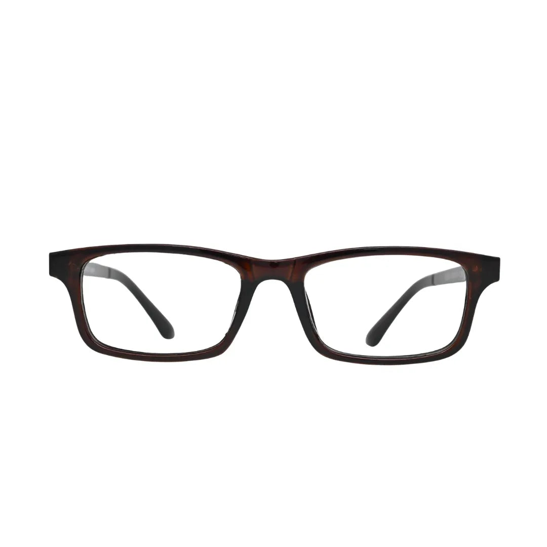 Kids Brown Rectangle Eyeglasses Frame Lightweight Durable Comfortable Fit