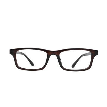 Kids Brown Rectangle Eyeglasses Frame Lightweight Durable Comfortable Fit