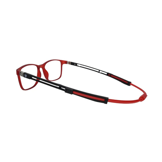 Red Black Kids Eyeglasses with Stabilizing Strap System