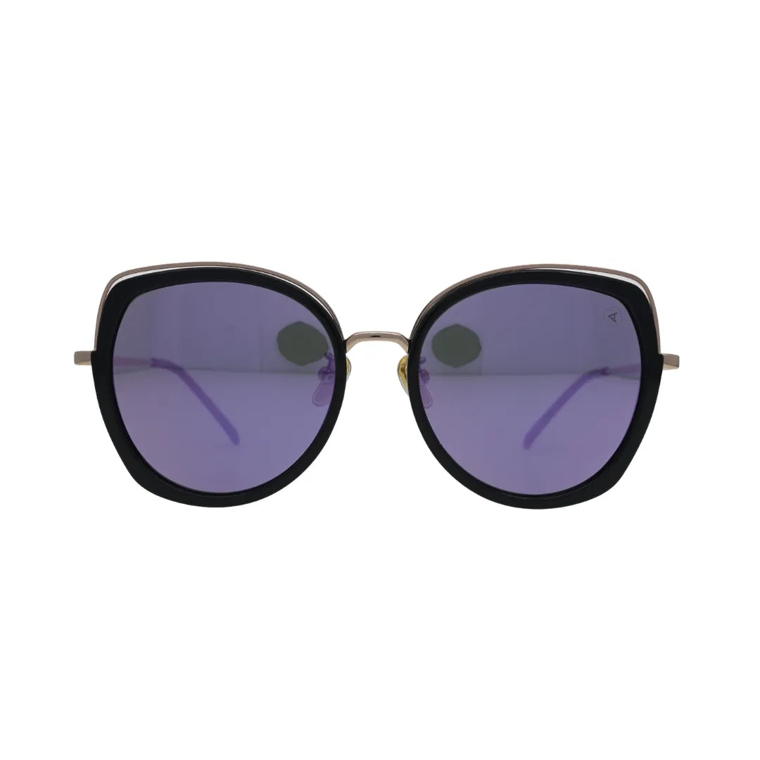 Kids Rimless Gold Rectangular Sunglasses with C-Decor Hardware