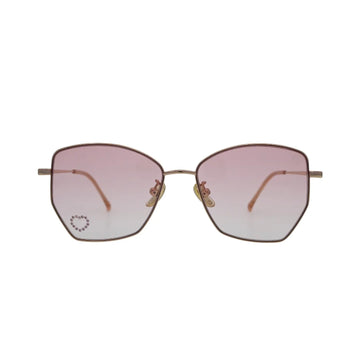 Kids Rimless Gold Rectangular Sunglasses