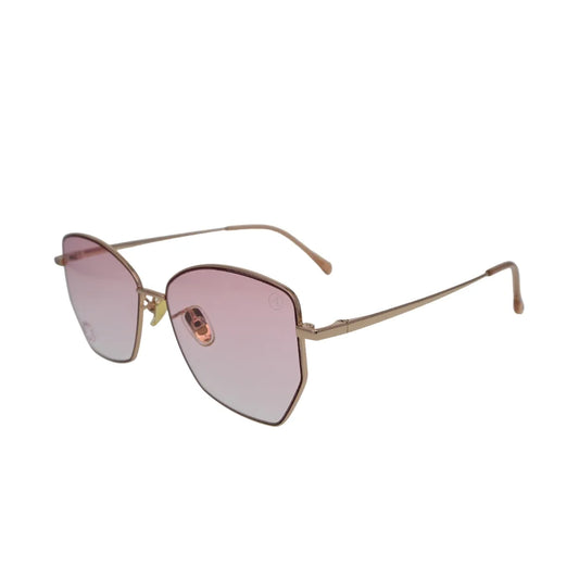 Kids Rimless Gold Rectangular Sunglasses