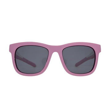 Kids Pink Wayfarer Sunglasses Gloss Pink Frame with White Temple Detail