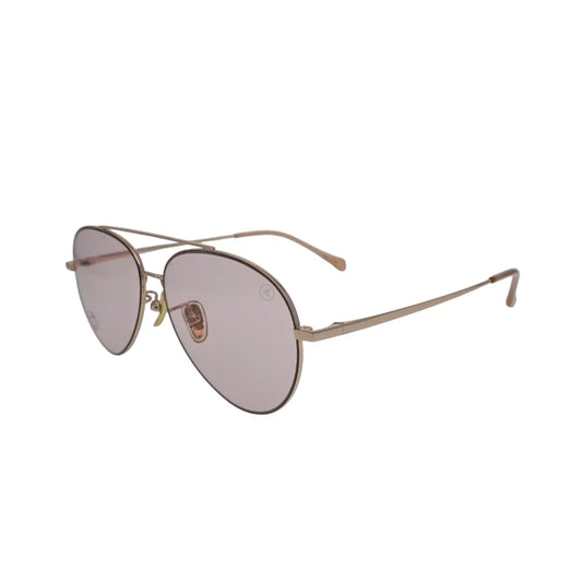 Kids Rose Gold Aviator Sunglasses Girls  Pink Lens with Heart Detail