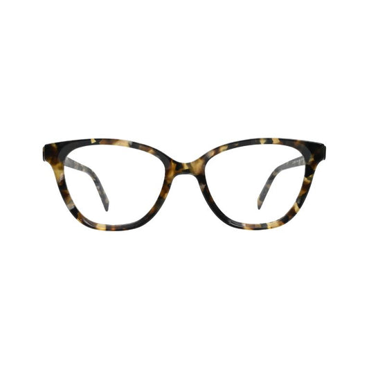 A bold cat-eye eyeglass frame in a stunning tortoiseshell pattern that brings effortless charm and personality to your everyday style.