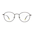 Small round glasses N096 in brown metal, front view
