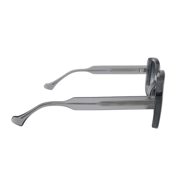 Side Smoke grey Square Sunglasses Full Frame Plastic