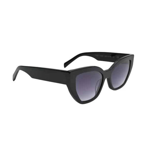 Black Cat Eye Sunglasses With Shade For Women front view