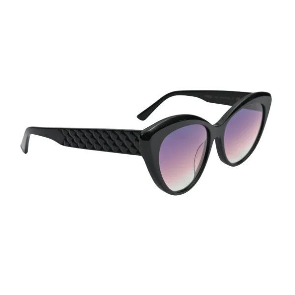 Black Rentangular Sunglasses With Pink Gradient Full Plastic Frame
