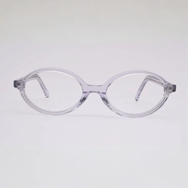 Transparent pink round frame women