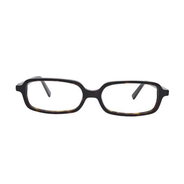 dark tortoise rectangular frame S039 front view on white background