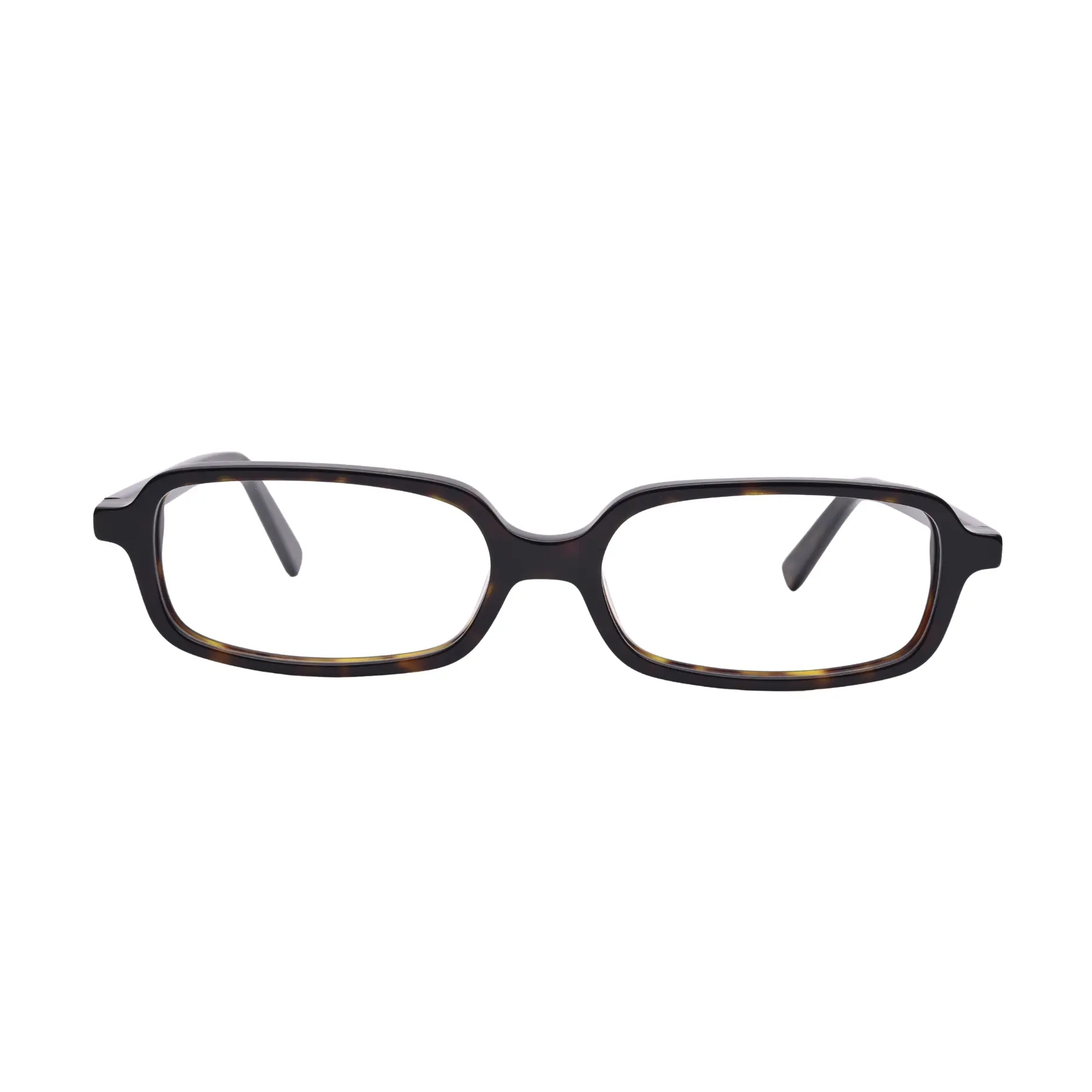 dark tortoise rectangular frame S039 front view on white background