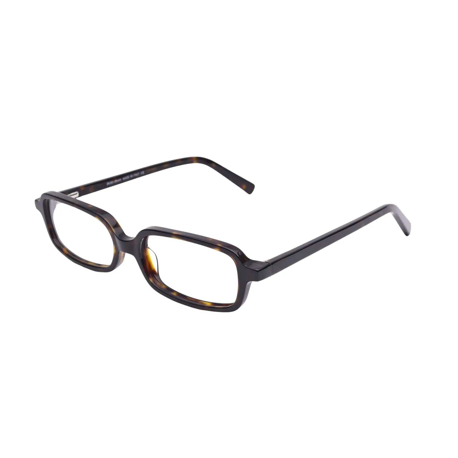 Side view of glossy full frame with tortoise pattern arms