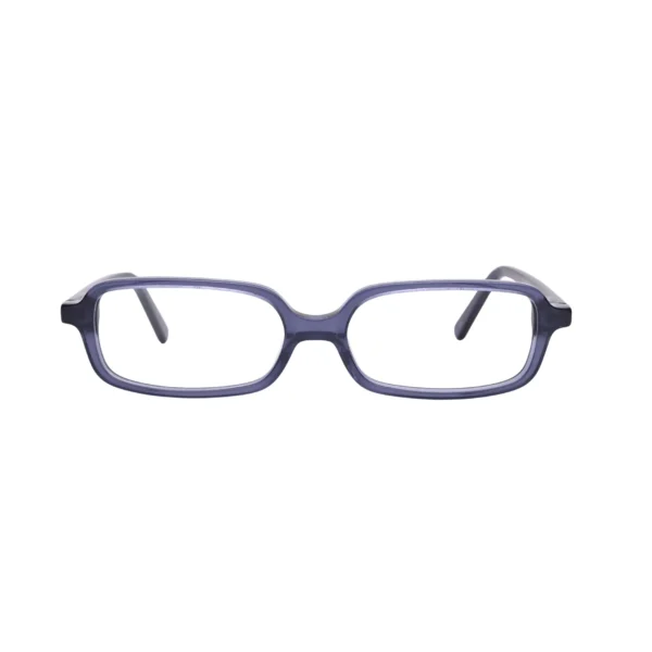 translucent navy rectangular frame front view S038 on white background
