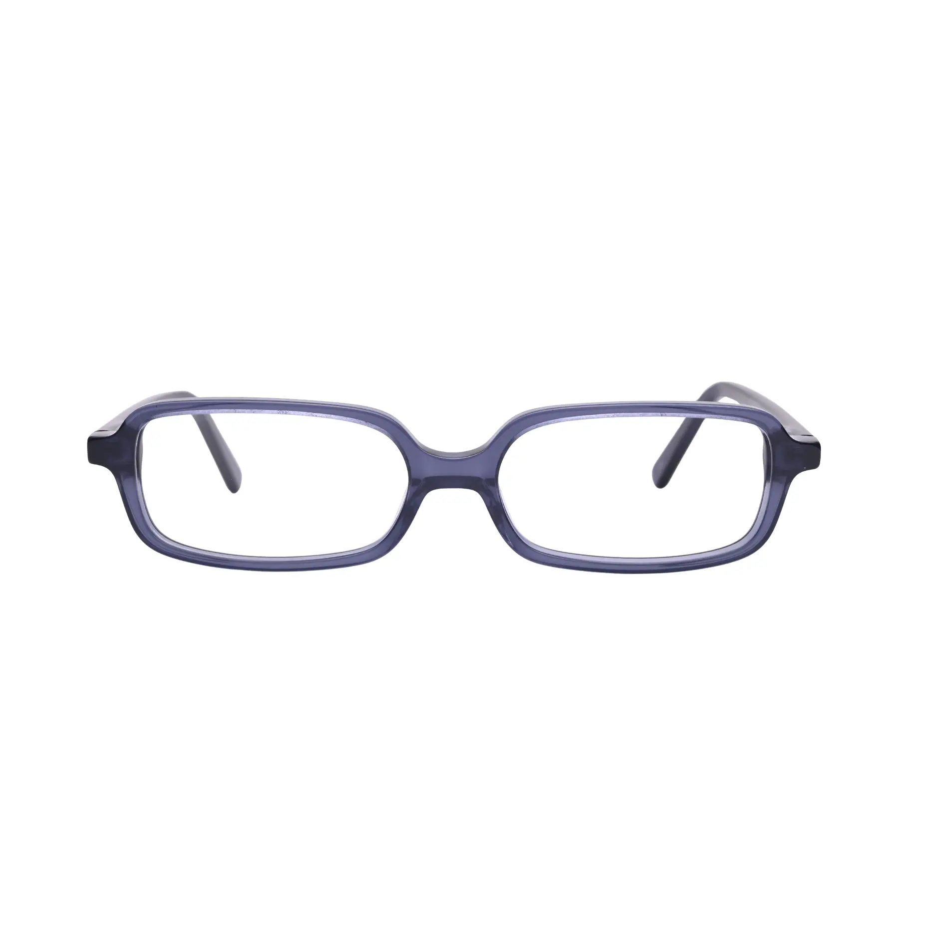 translucent navy rectangular frame front view S038 on white background