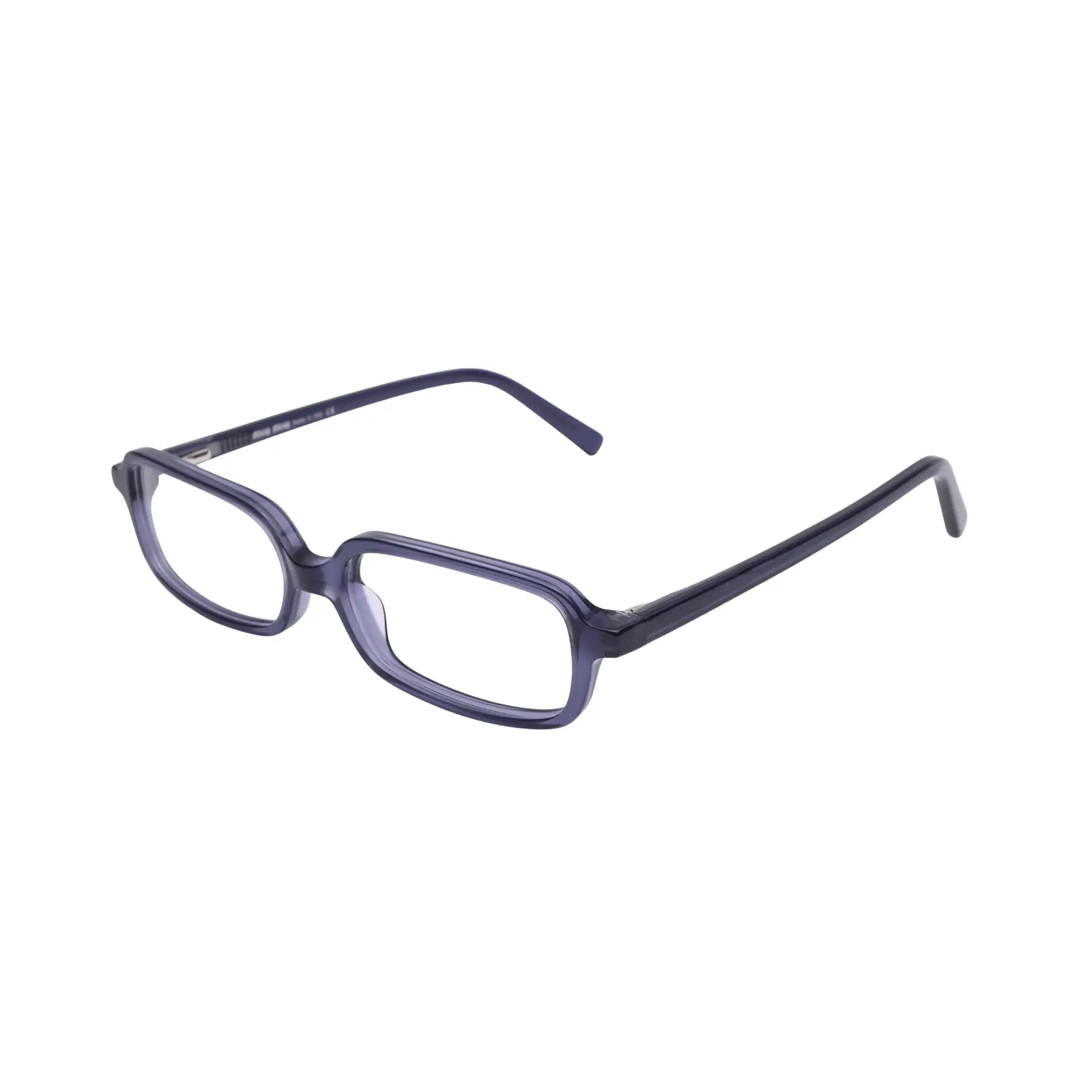 translucent navy rectangular frame front view S038 on white background