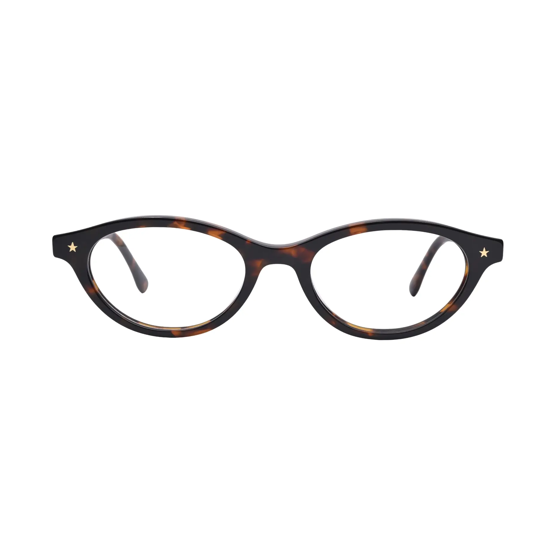 black tortoise star cat eye frame s044 front view
