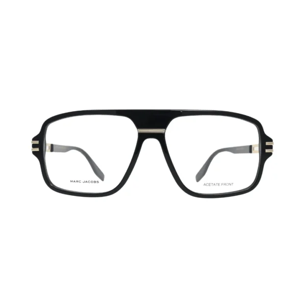 Marc Jacobs MARC 844 2M2 black gold full-rim rectangular eyeglasses front view clear lens