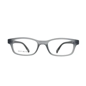 Translucent Grey Rectangular Eyeglasses Frame – Lightweight Modern Optical Glasses