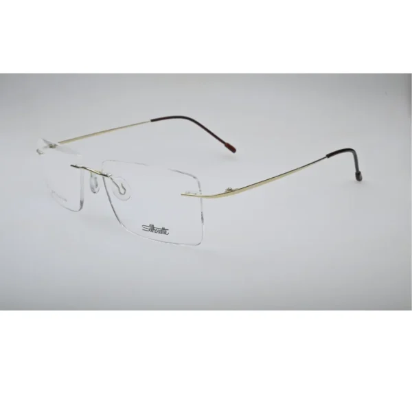 Gold Titanium Rimless Glasses 1026 back view