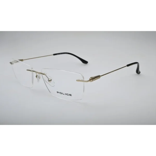 Gold Three-Piece Rimless Eyeglasses 20009J back view