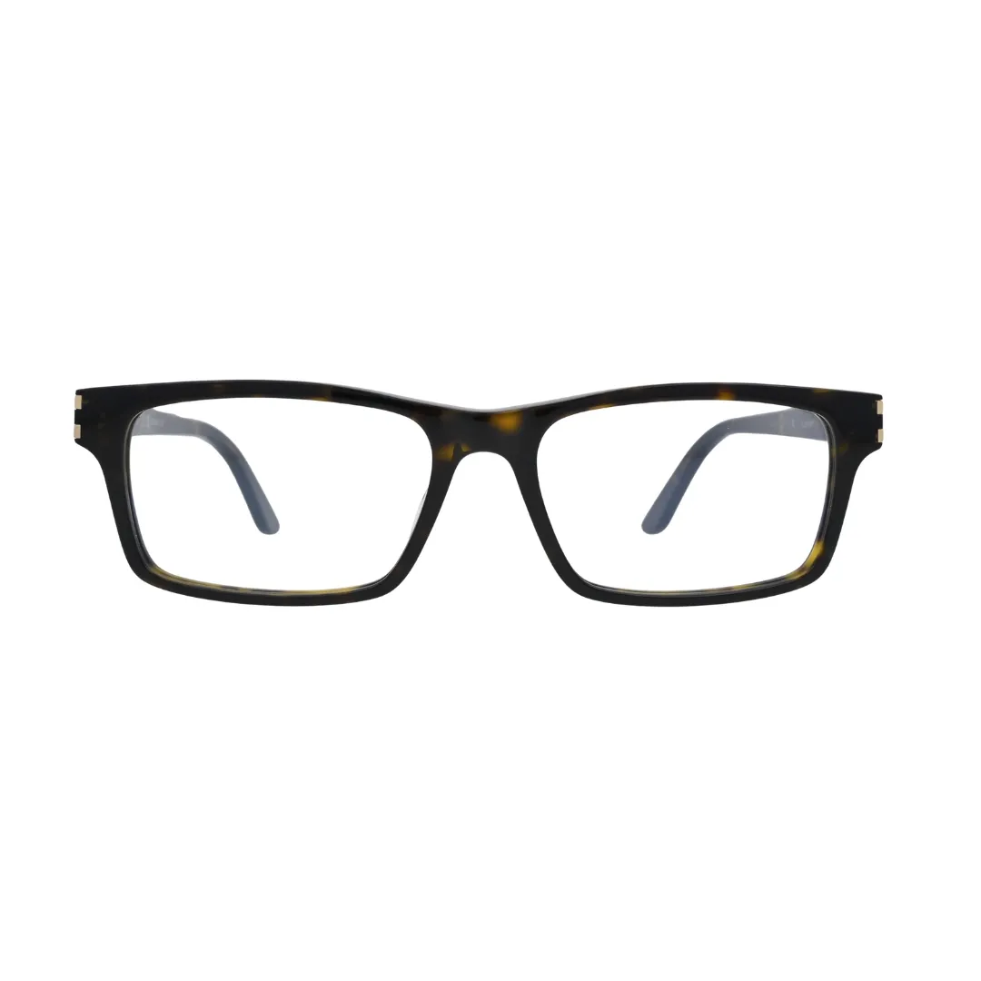 Cartier Signature C de Cartier CT0005O 005 Havana Rectangular Eyeglasses front view