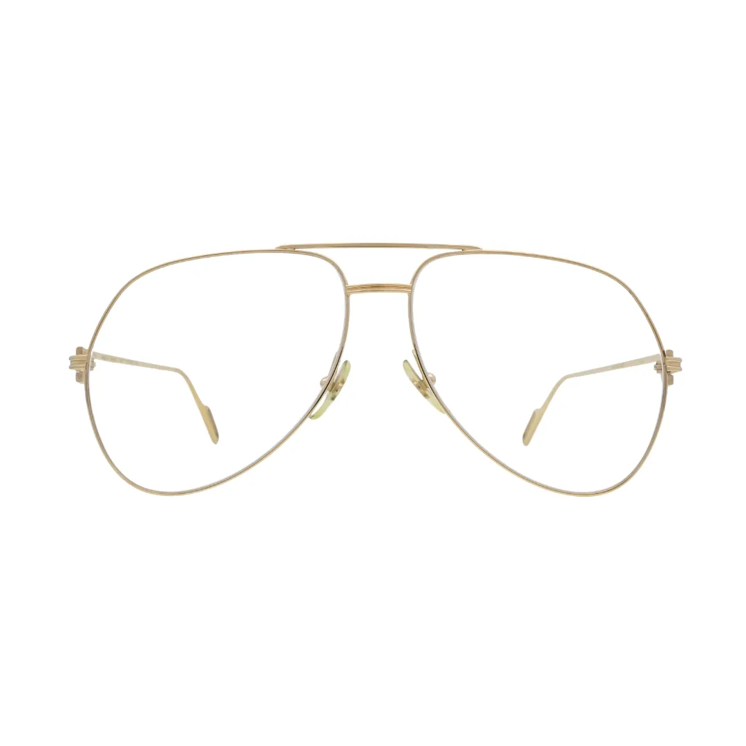 Cartier Premiere de Cartier CT0116O 001 Gold Aviator Eyeglasses front view