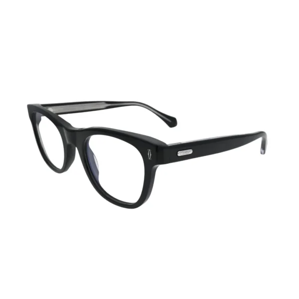 Cartier C de Cartier CT0340O 001 Black Rectangular Eyeglasses back view