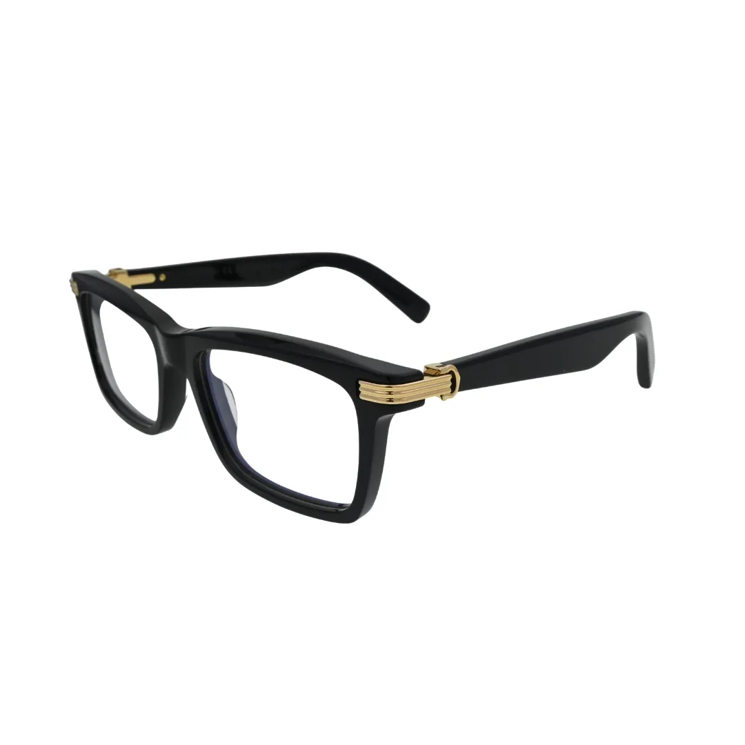 Cartier Premiere de Cartier CT0420O 005 Black Rectangular Eyeglasses back view