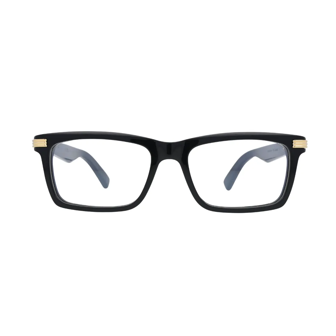Cartier Premiere de Cartier CT0420O 005 Black Rectangular Eyeglasses front view