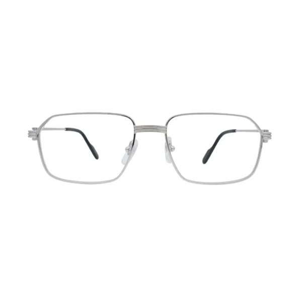 Cartier Premiere de Cartier CT0445O 002 Silver Rectangular Eyeglasses front view